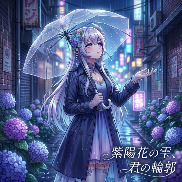 紫陽花の雫、君の輪郭 ジャケット