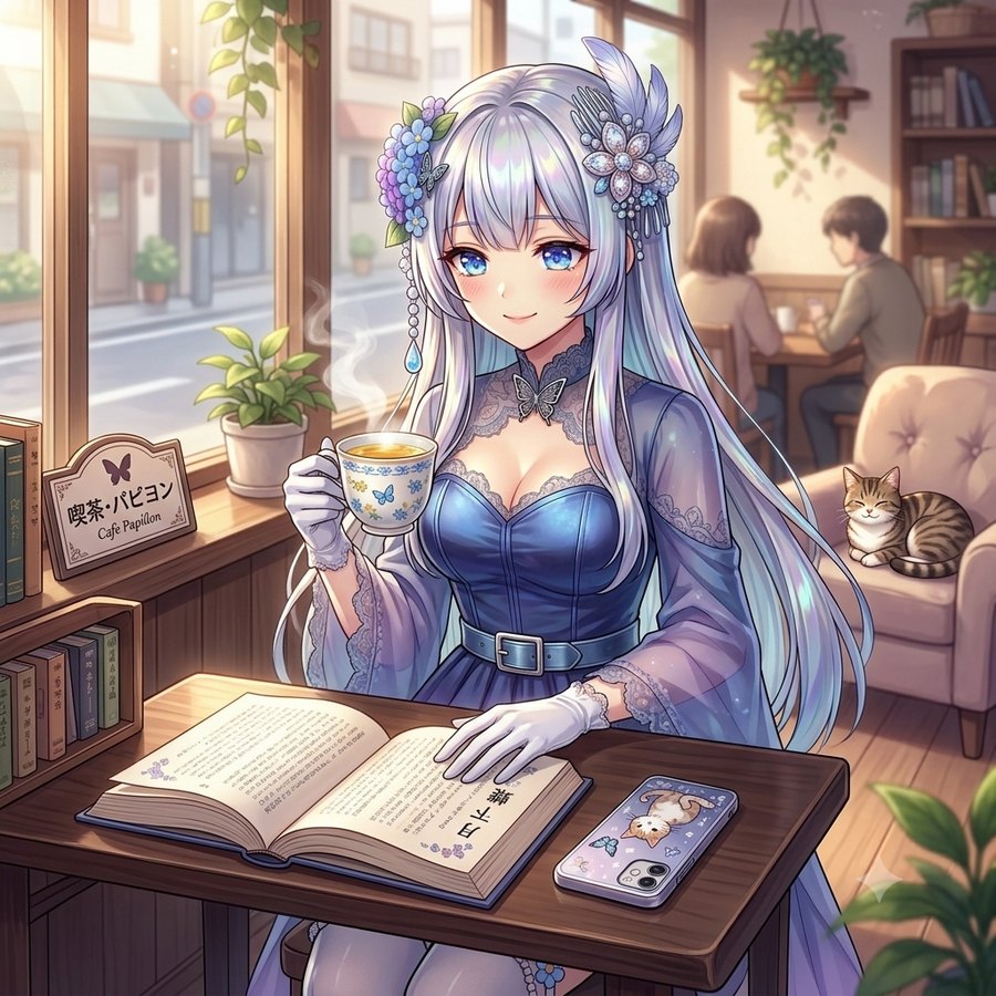 カフェでくつろぐAIzawa Nekoru